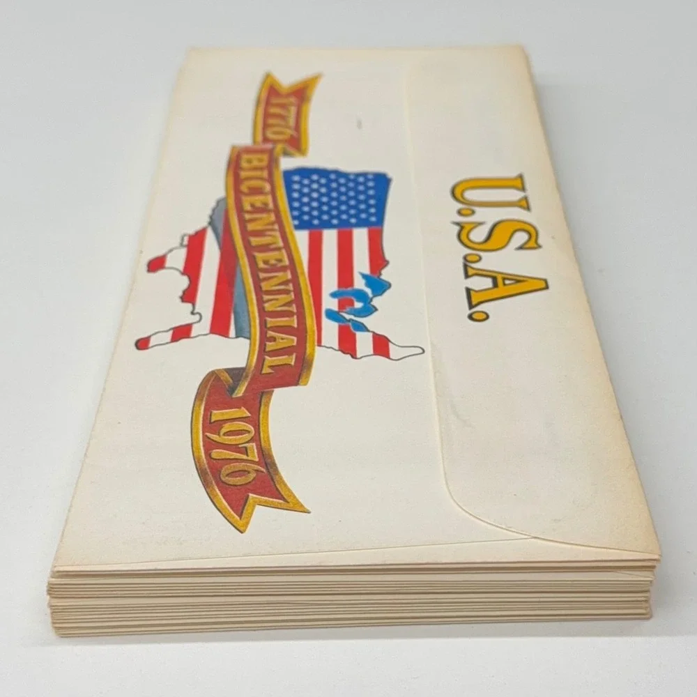 Vtg 1975 USA Bicentennial Envelopes Quality‎ Park Products 1776-1976 Lot of 19